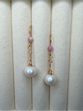 Tourmaline Pearl Earrings